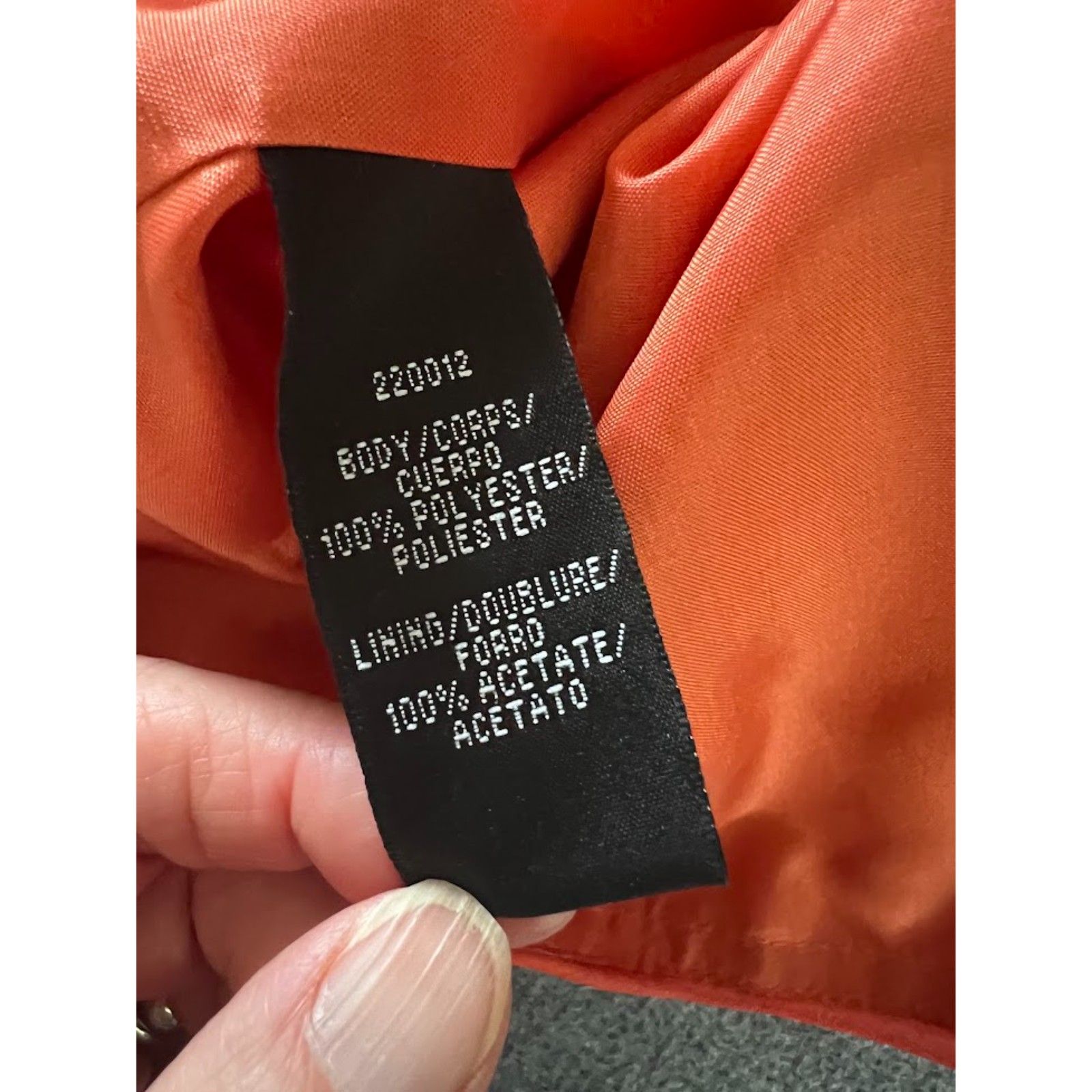 Women's Monique Lhuiller Bridesmaid Dress Ruche Coral-Orange, Size 4 — image 4 of 8